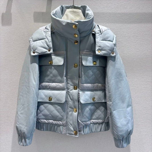 Chanel Ski Sheepskin Hooded Down Jacket