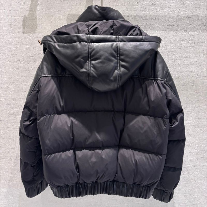 Chanel Ski Series Sheepskin Hooded Leather Down Black Jacket