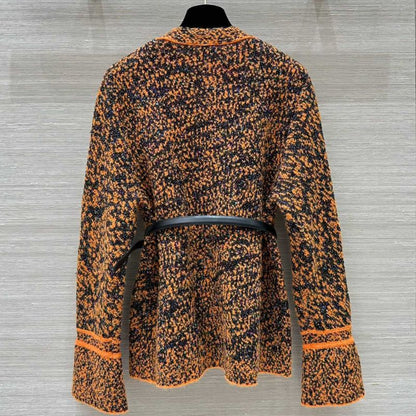 Chanel 24K Floral Yarn V-Neck Long Cardigan Jacket