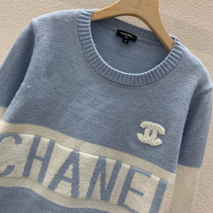 Chanel Winter Knitted Round Neck Pullover Sweatshirt