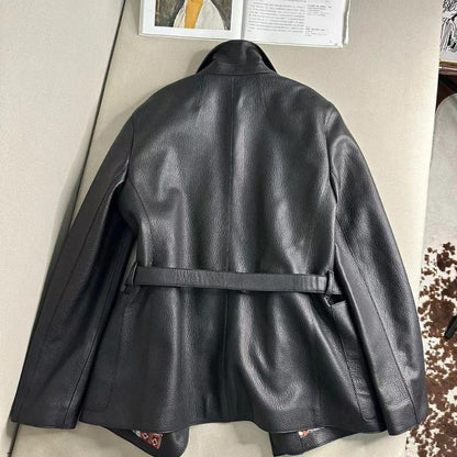 Hermes Lychee Grain Cowhide Leather Jacket