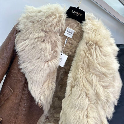 Hermes Tigredo Fur Leather Jacket