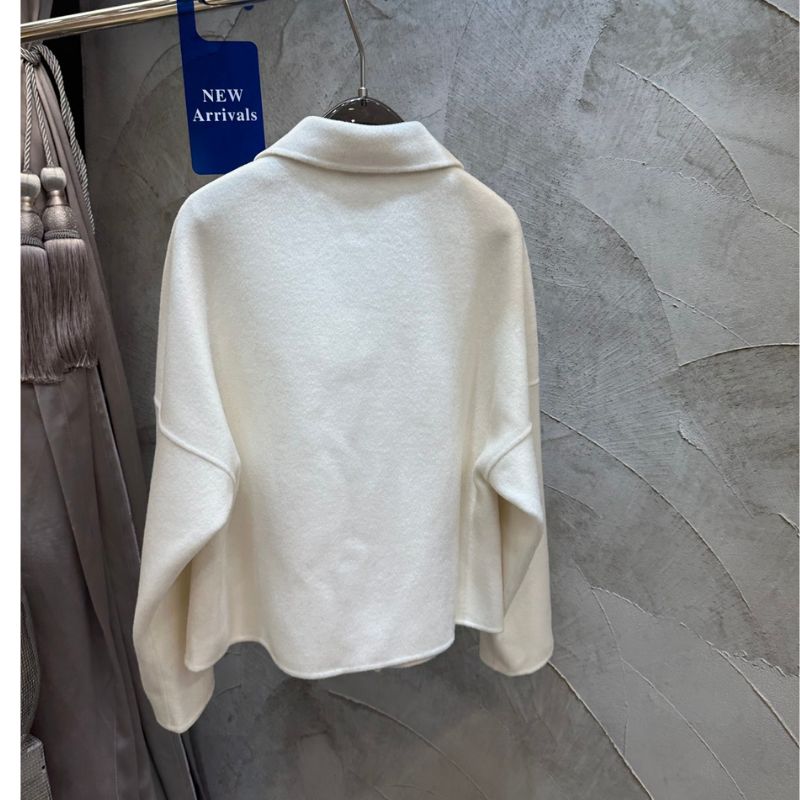 Hermes H-Style Short Single-Breasted Double-Faced Wool Sweatshirt