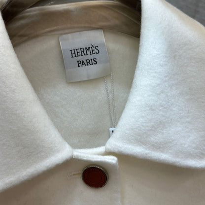 Hermes H-Style Short Single-Breasted Double-Faced Wool Sweatshirt