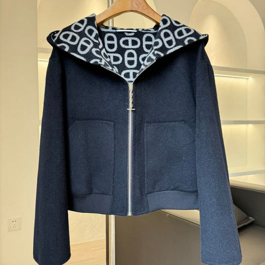 Hermes Jacquard Pig Nose Cashmere Jacket