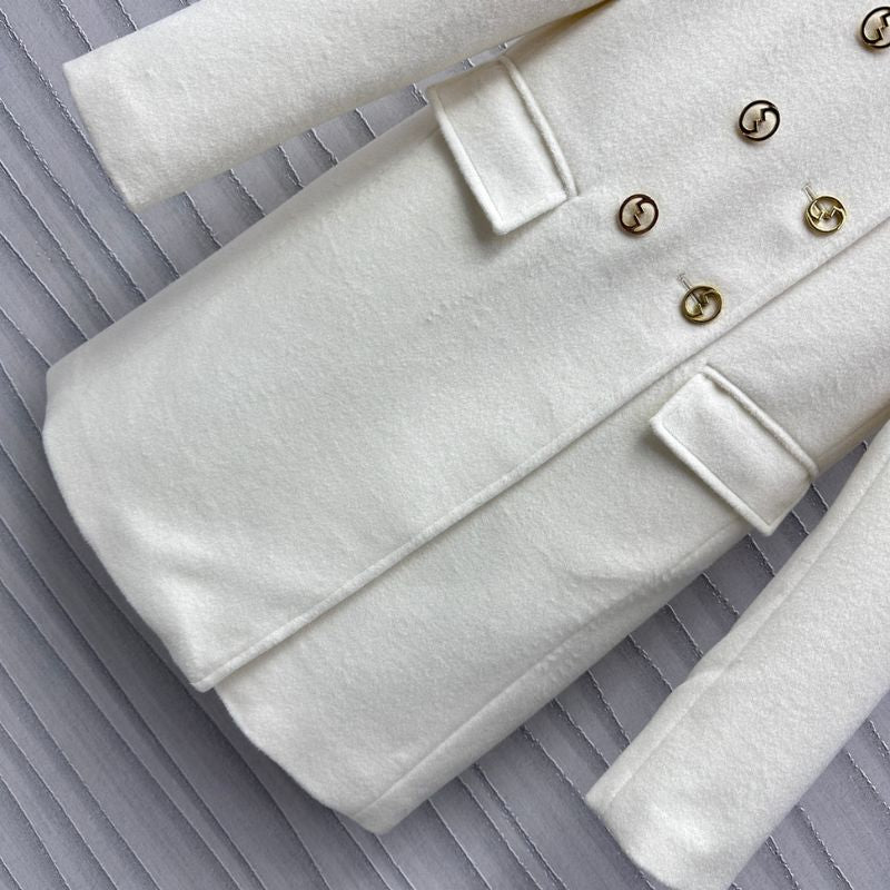 Gucci 2024 Double-Breasted Lapel Wool Coat