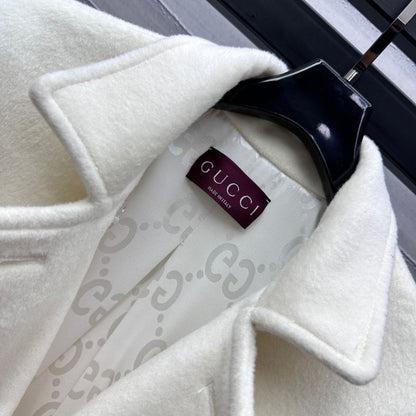 Gucci 2024 Double-Breasted Lapel Wool Coat