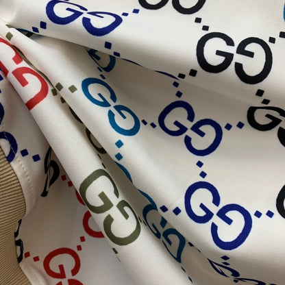 Gucci Double GG Print Stand Collar Zipper Jacket