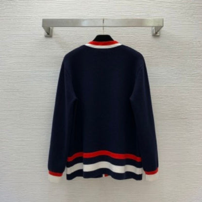 Gucci High-End Wool V-Neck Knitted Cardigan