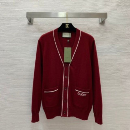 Gucci Wool Yarn V-Neck Cardigan