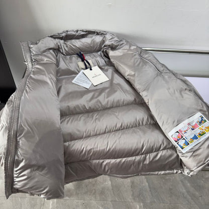 Moncler Maya Satin Gray Down Jacket