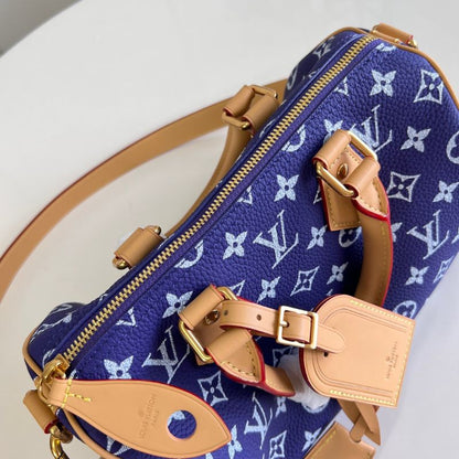 LV Pink Speedy Bandouliere Monogram Leather Bag