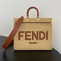 Fend Sunshine Summer Straw Shopping Bag