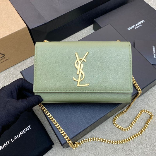 YSL Kate Small Grain de Poudre Chain Crossbody Bag