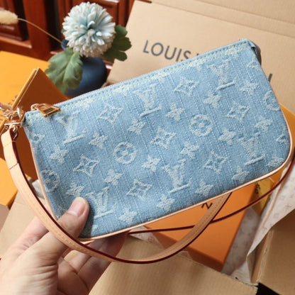 Louis Vuitton Blue Denim Bag