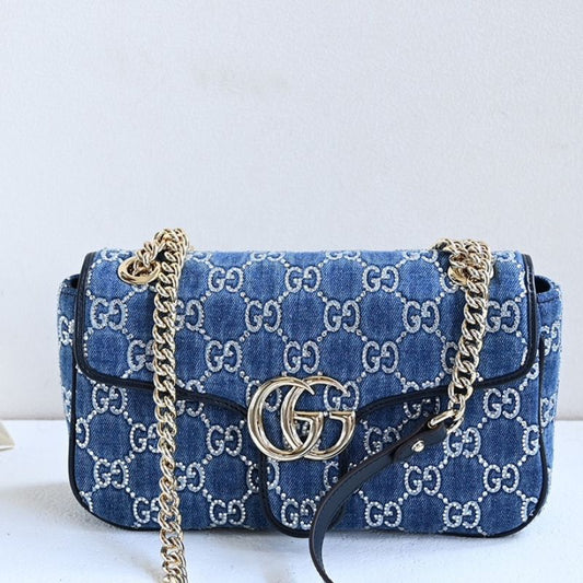 Gucci GG Marmont Crystals Shoulder Bag