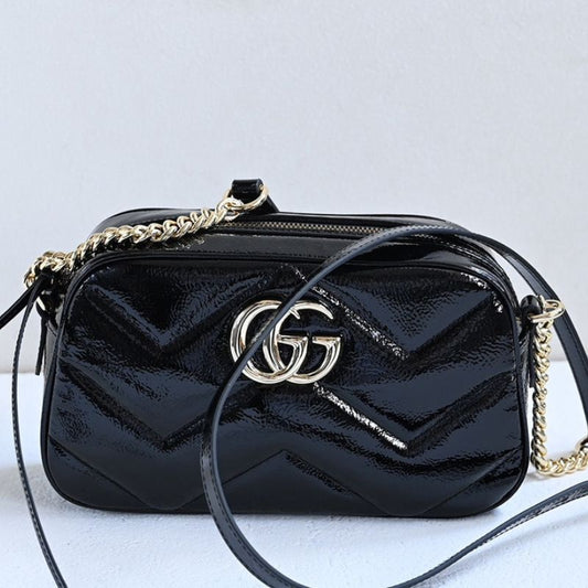 Gucci Black Leather Marmont Bag