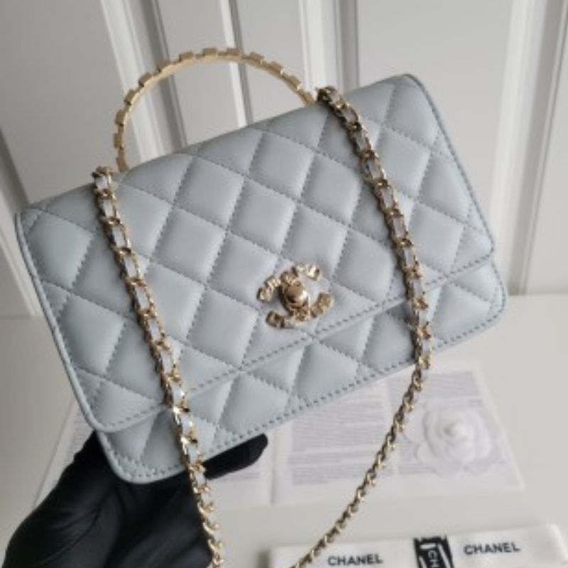 Chanel Rhinestone Handle Mini Chain Bag