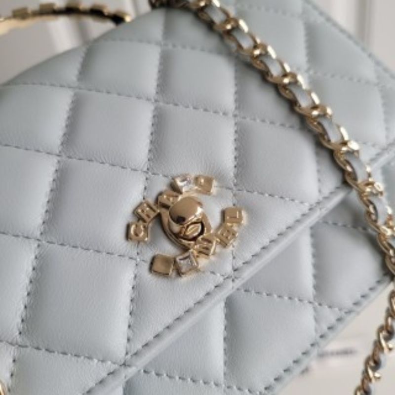 Chanel Rhinestone Handle Mini Chain Bag