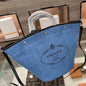 Prada Denim Snap Shopping Bucket Bag