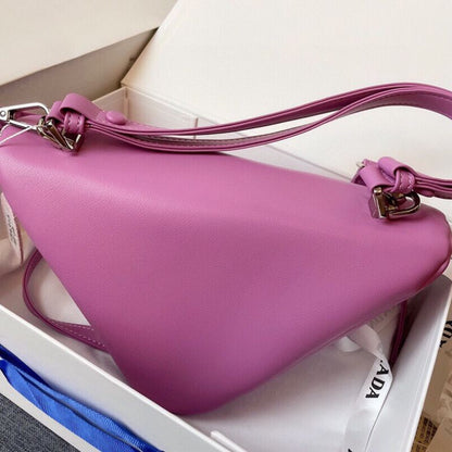 Prada Saffiano Leather Pink Mini Pouch Bag