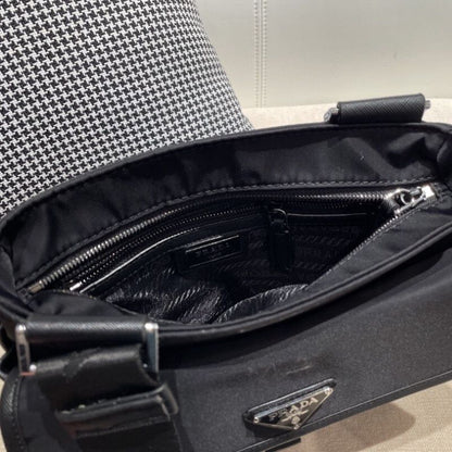 Prada Re-Nylon Triangle Logo Plaque Shoulder Bag