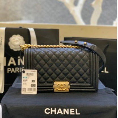 Chanel Medium Caviar Vintage Gold Bag