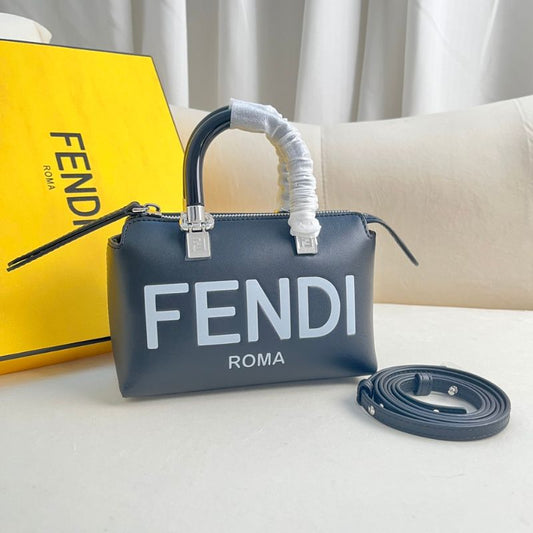 Fendi Vitello King Plexiglass Logo Bag