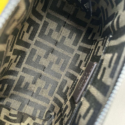 Fendi Vitello King Plexiglass Logo Bag