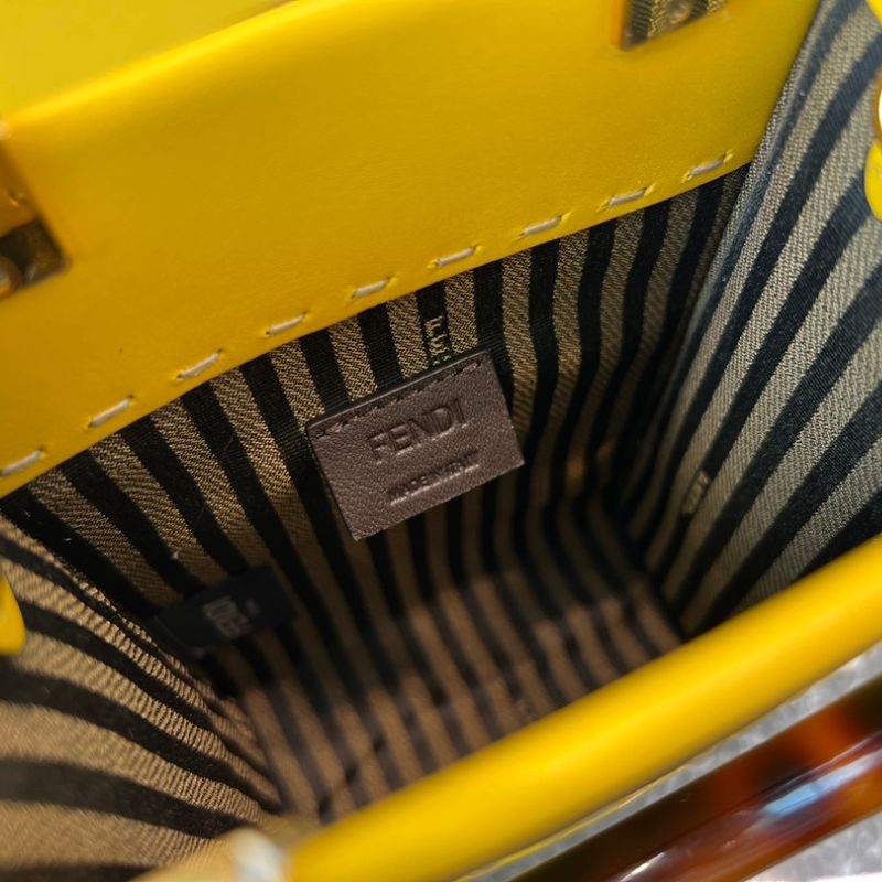 Fendi Yellow Mini Sunshine Shopper Bag