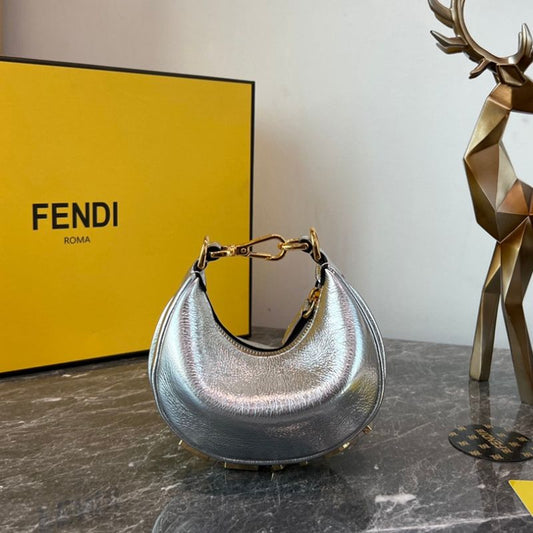 Fendi Nano Fendigraphy Silver Bag