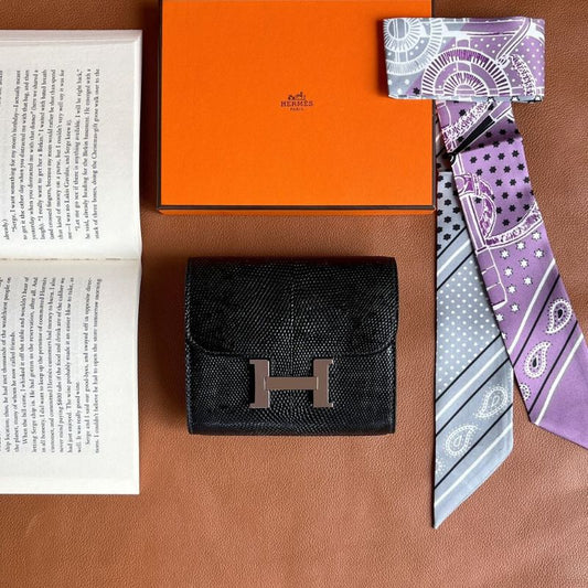 Hermes Constance Lizard Wallet