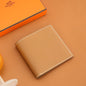 Hermes Gold Evercolor Leather Poker Compact Wallet