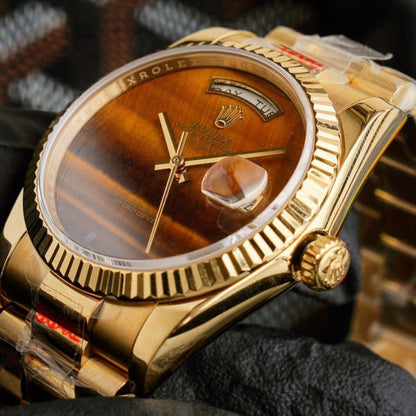 Rolex Day-Date Counterweight Full Yellow Gold Orange Watch