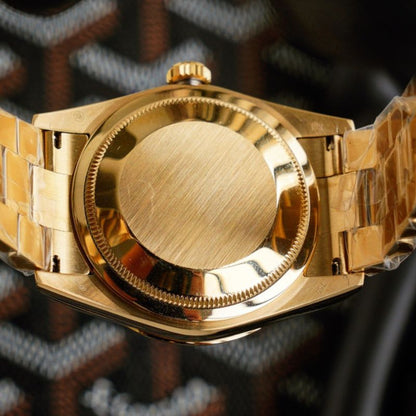 Rolex Day Date 36 Turquoise Dial Yellow Gold President Watch