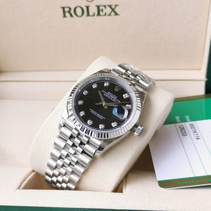 Rolex DateJust 36 Black Diamond Dial Watch