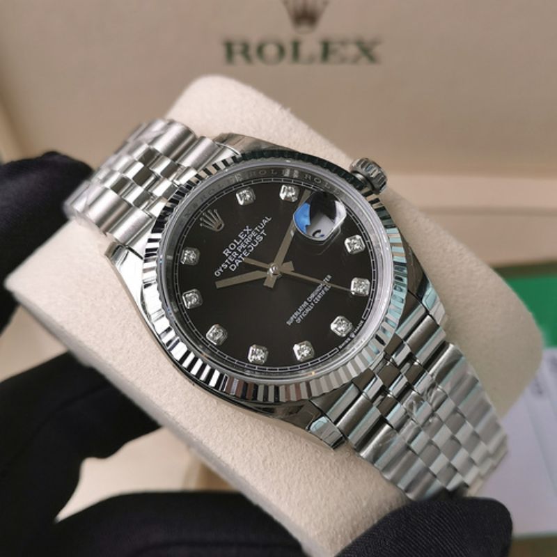 Rolex DateJust 36 Black Diamond Dial Watch