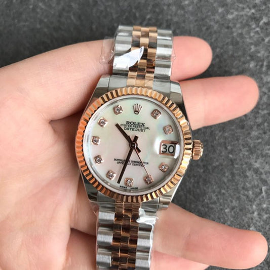 Rolex Datejust Mother Of Pearl Jubilee Rose Gold Stainless Watch