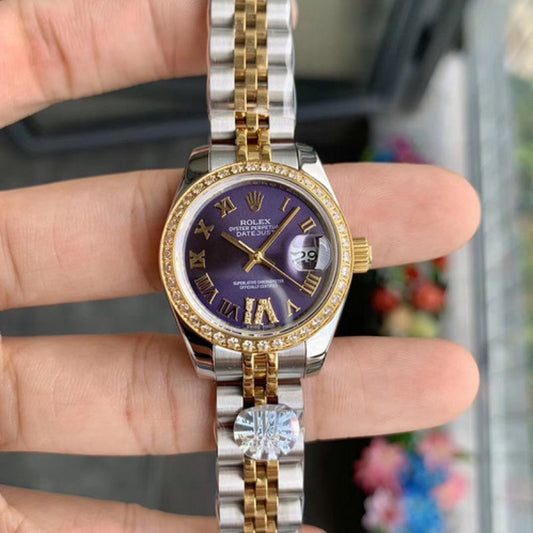 Rolex Oyster Steel Everose Gold Diamond Watch