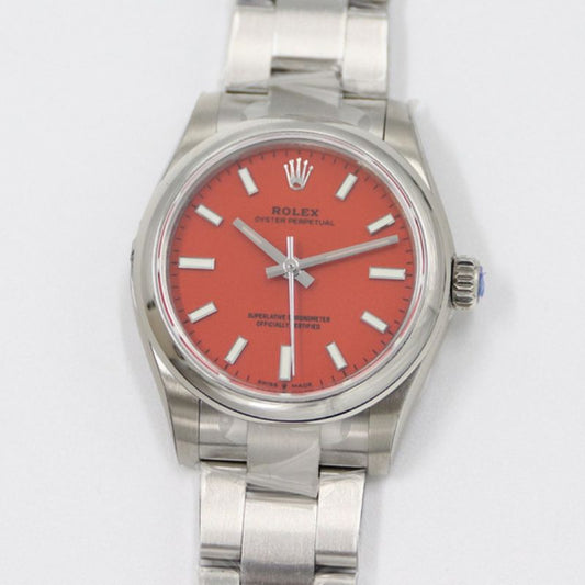 Rolex Oyster Perpetual Coral Red Watch