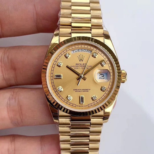 Rolex Golden Day Date Chain Watch