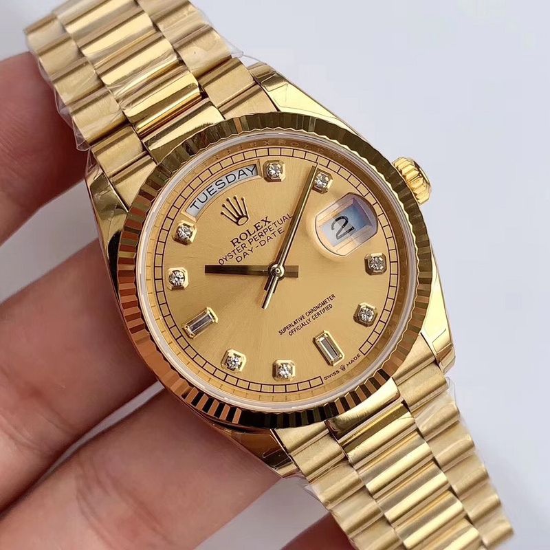 Rolex Golden Day Date Chain Watch