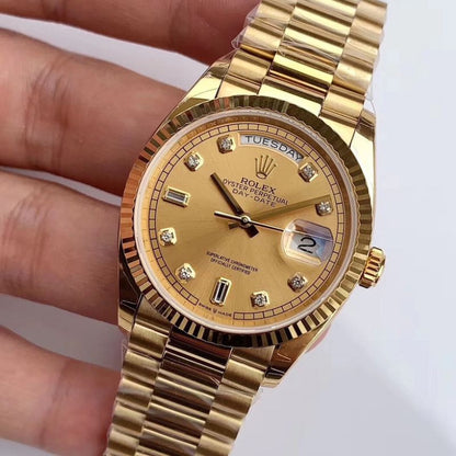 Rolex Golden Day Date Chain Watch