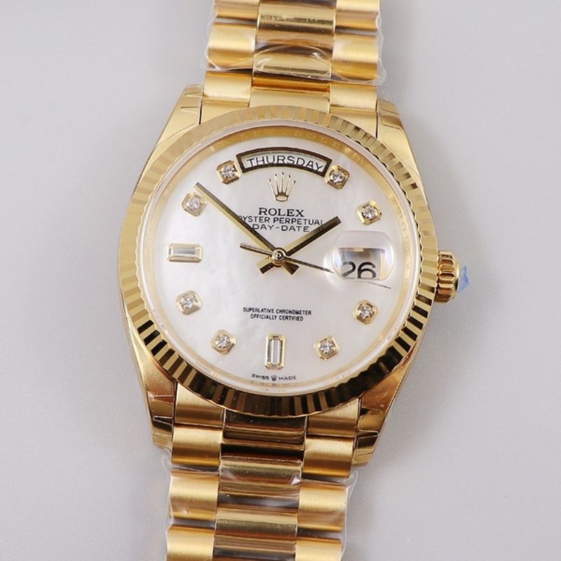 Rolex Day-Date Fluted Bezel President Bracelet Women's Watch