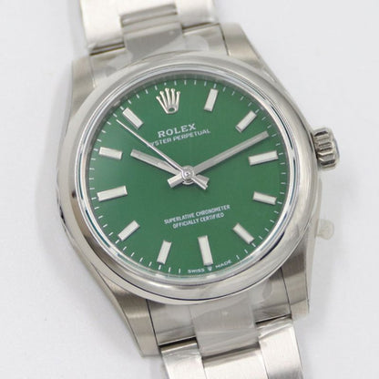 Rolex Oyster Perpetual Green Dial Watch
