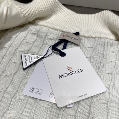 Moncler 25AW Wool-Blend Splicing Down Jacket
