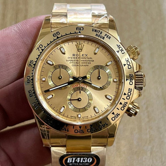 Rolex Cosmograph Daytona Golden Dial Full Yellow Gold Watch