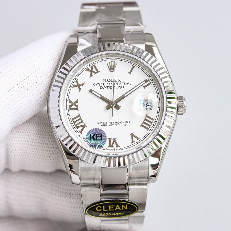 Rolex Datejust 41 White Roman Dial Watch