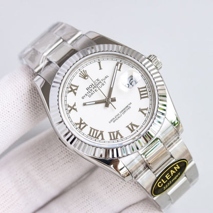 Rolex Datejust 41 White Roman Dial Watch