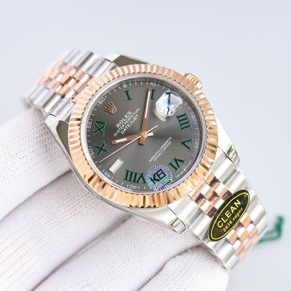 Rolex Datejust Wimbledon Dial Two Tone Jubilee Bracelet Watch